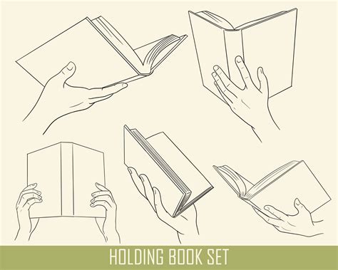 You should be careful with straight lines. . Holding a book drawing reference